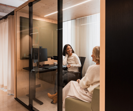 Improve acoustic comfort with office pods