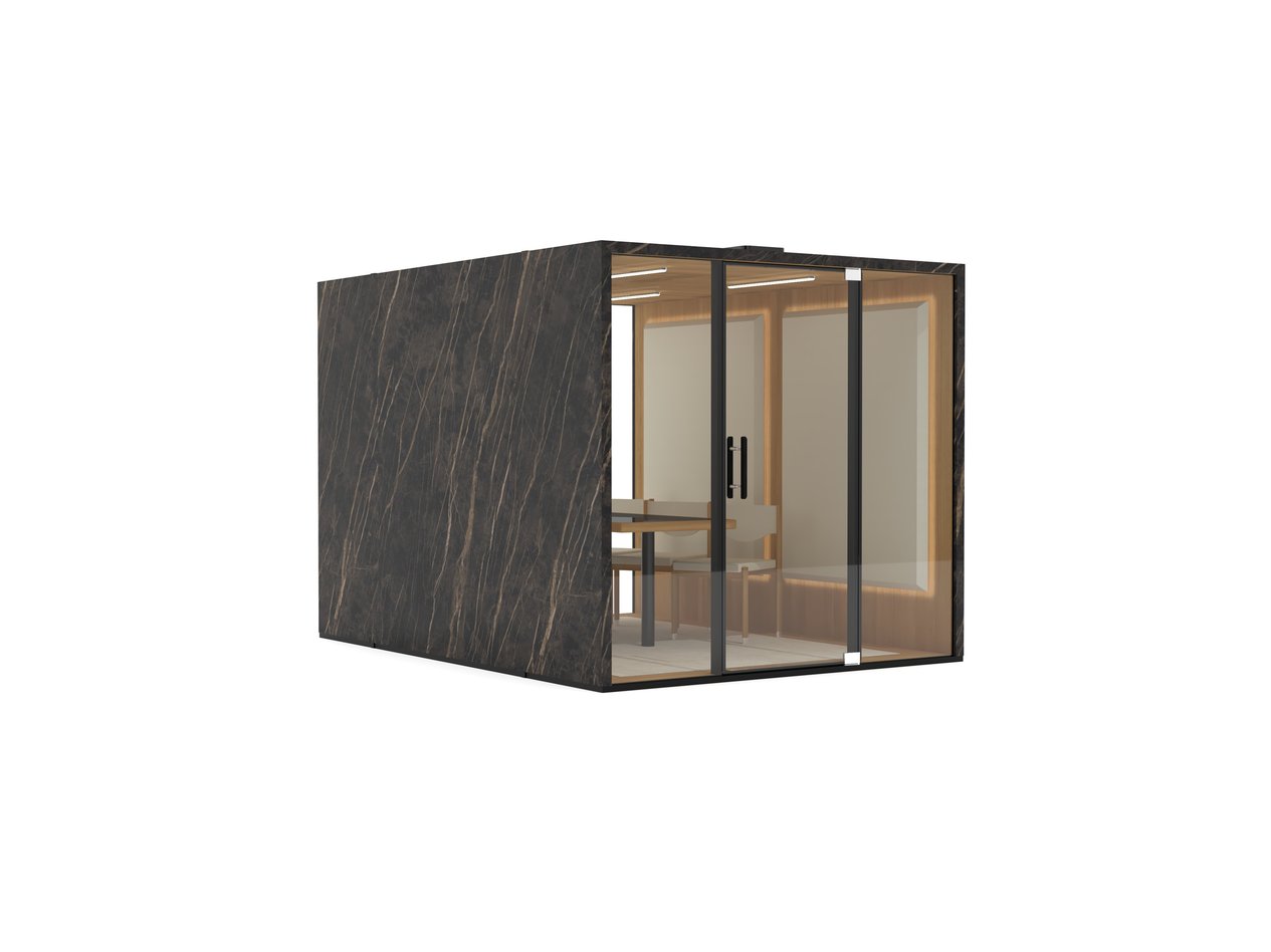 premium meeting pod with sophisticated details