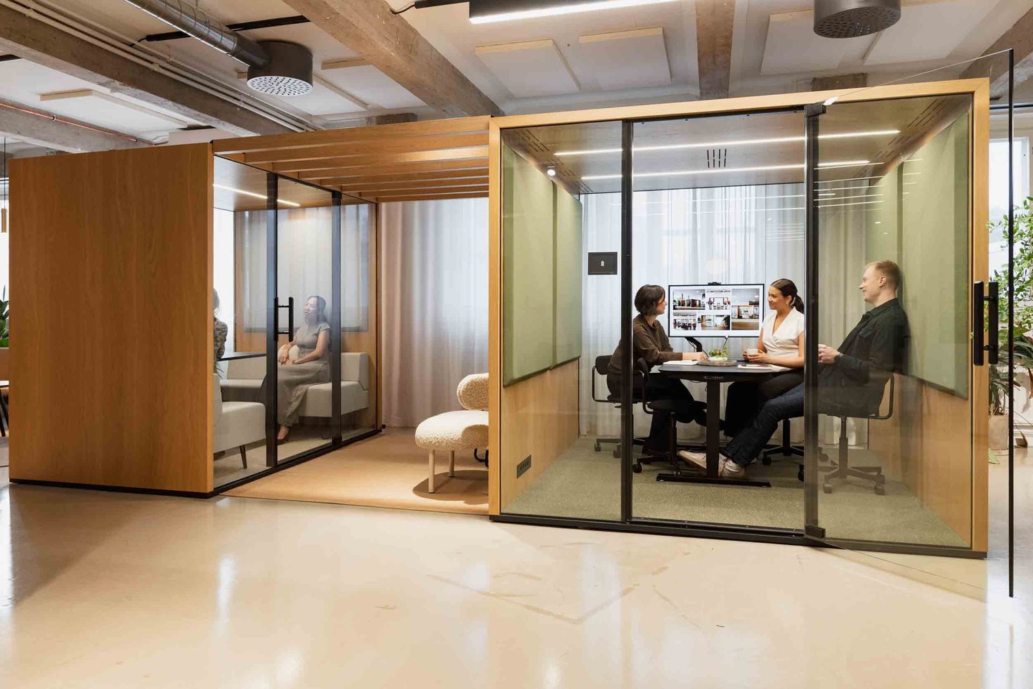 activity-based office with pergola