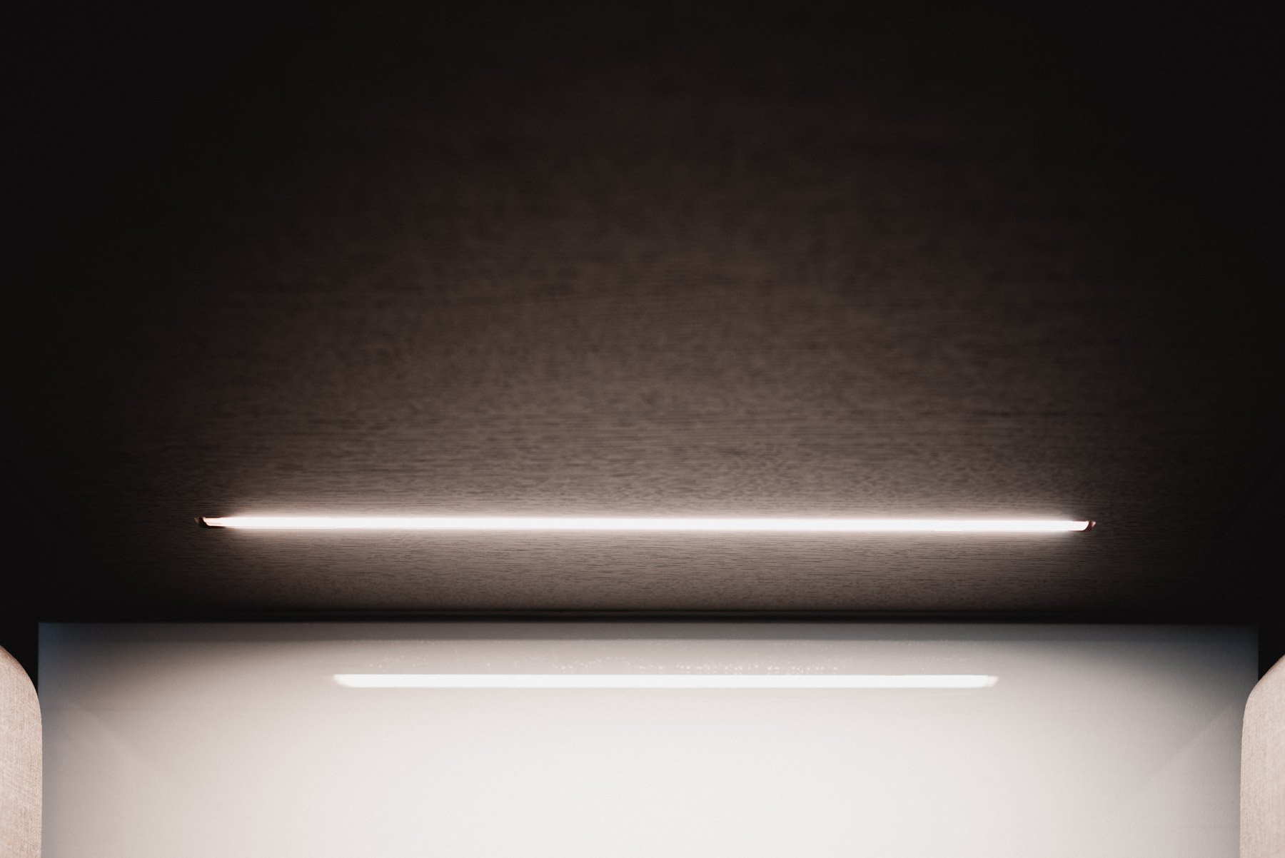 adjustable lighting in an office pod